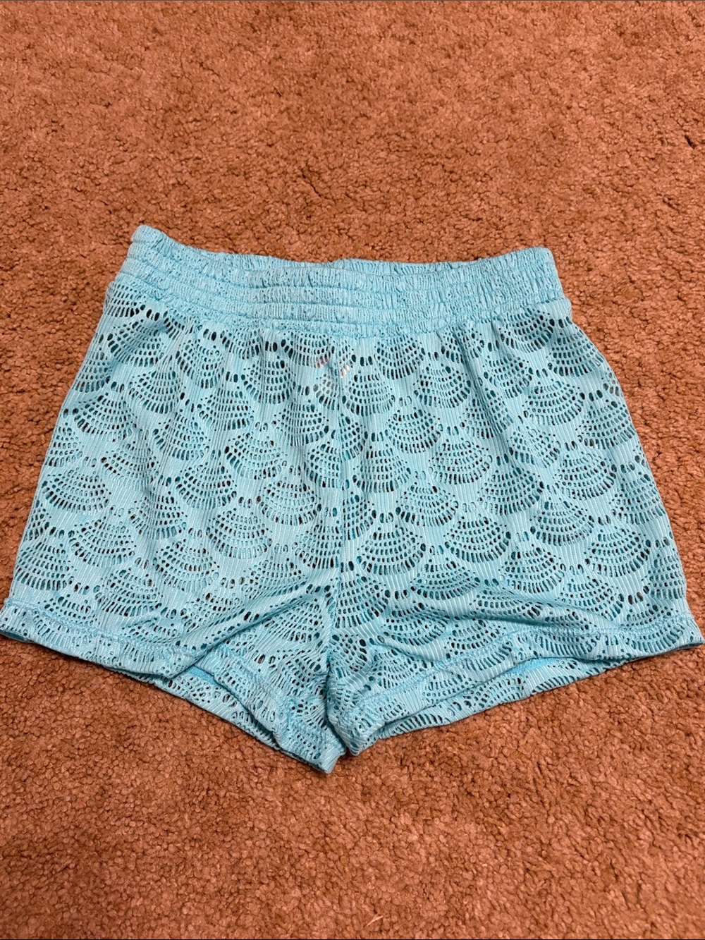 Cat & Jack Light Blue Crochet Shorts